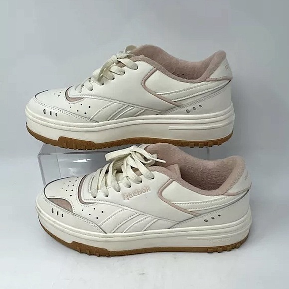 RARE Reebok Women’s Club C 85 Platform 30205WCCT White Pink Suede Sneaker Sz 7 - Picture 1 of 10